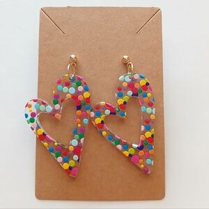 Fashion Jewelry Multicolor Heart Earrings